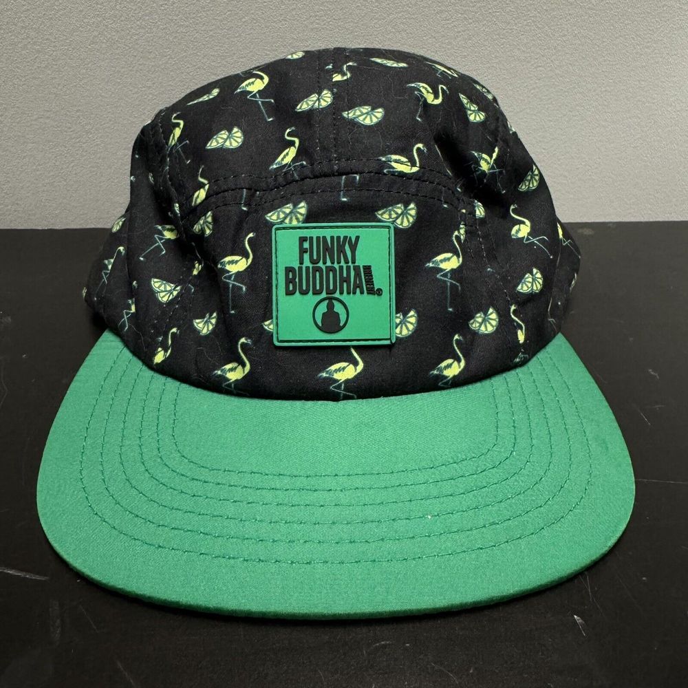 Funky Buddha Brewery Snap Back Green Flamingo Lime Hat‎